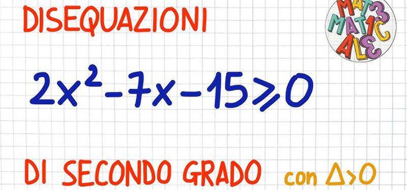 Immagine Disequazioni di Secondo Grado