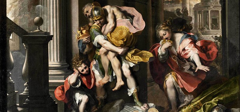 Immagine Quadro La fuga di Enea da Troia