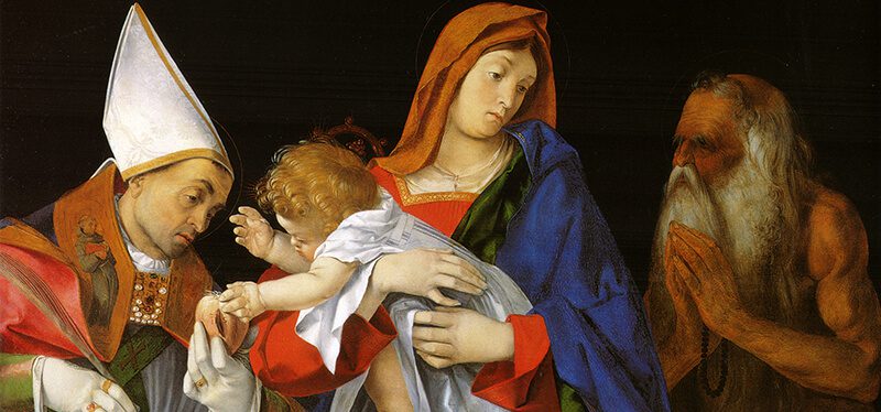 Immagine Quadro Madonna con Bambino tra i Santi Flaviano e Onofrio